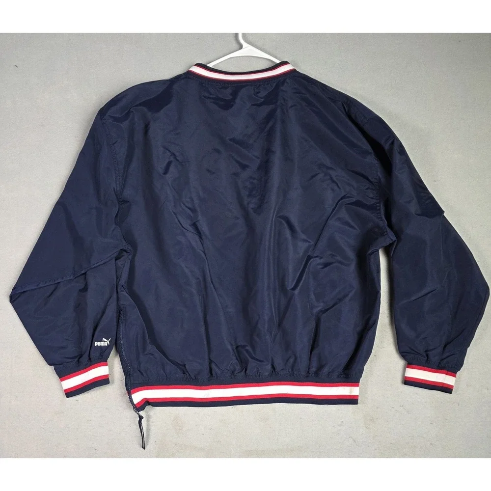 Men's Vintage Cleveland Indians 90s Puma XL - MLB Baseball Windbreaker Jacket
